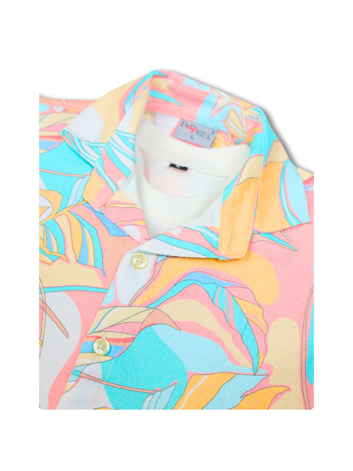 Dapper Dudes Half Sleeves Abstract Printed Shirt With Printed Tee - Yellow