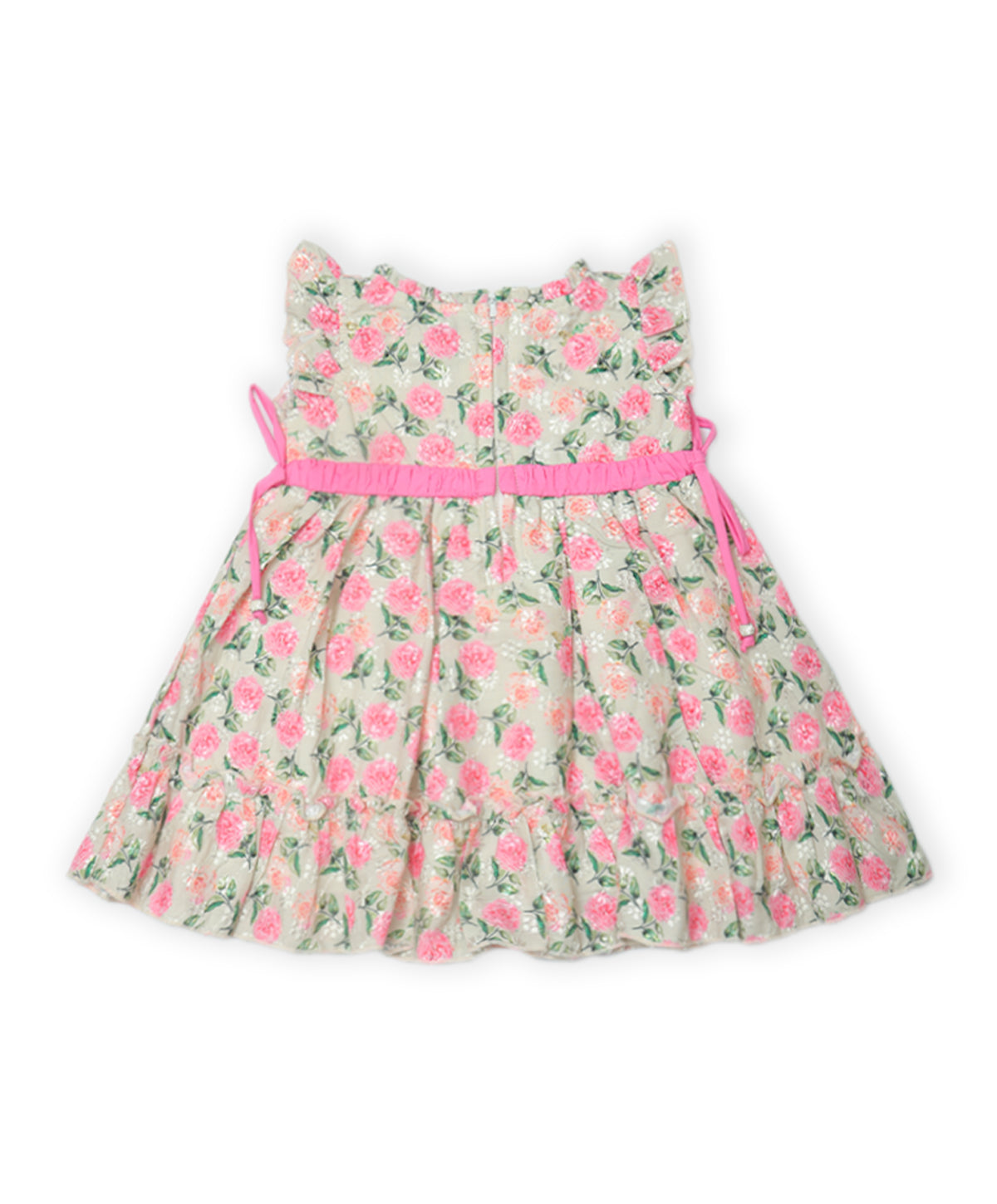 Enfance Sleeveless Allover Printed Casual Dress-Pink