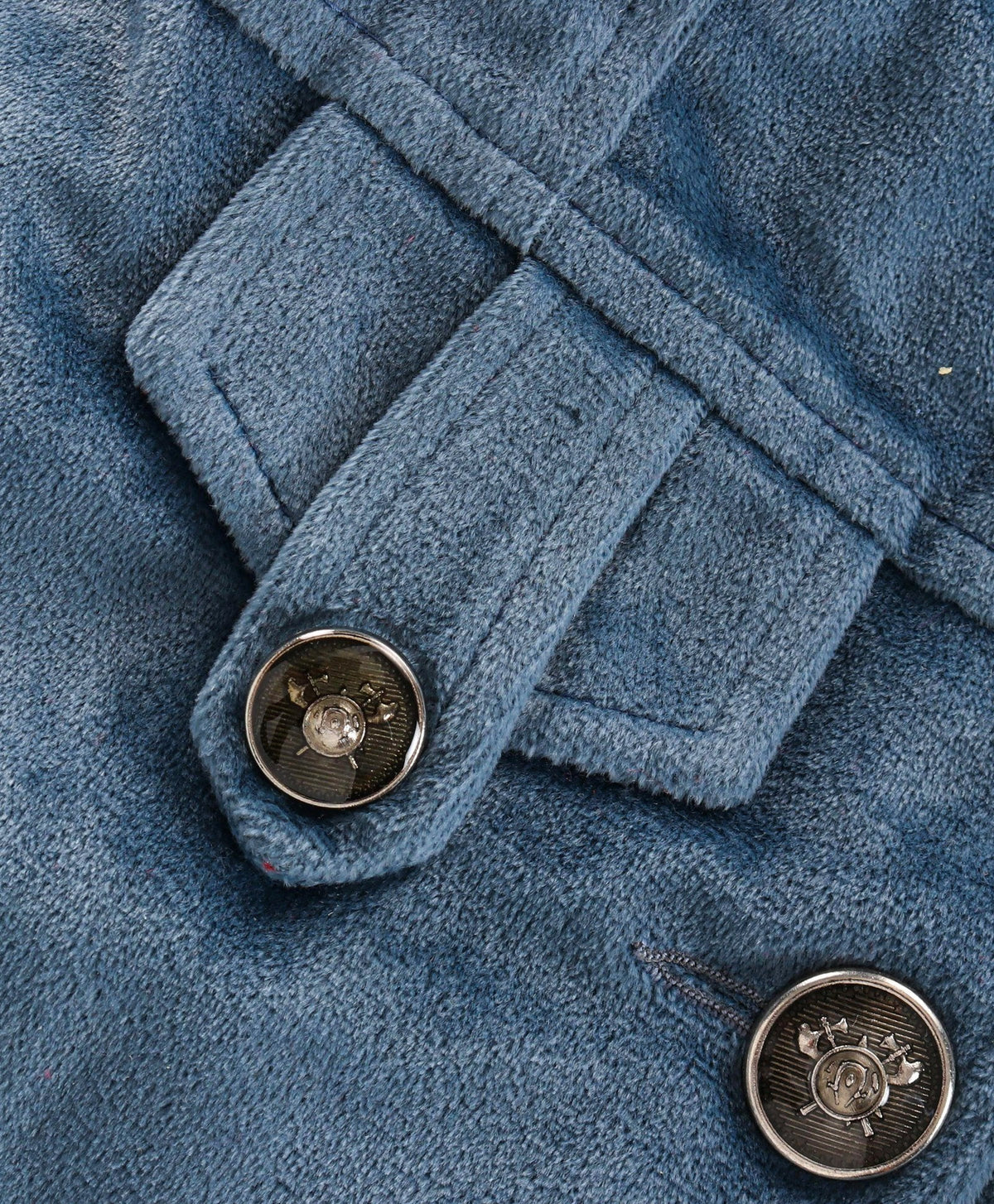 Enfance Full Sleeves Solid Winter Jacket -Blue