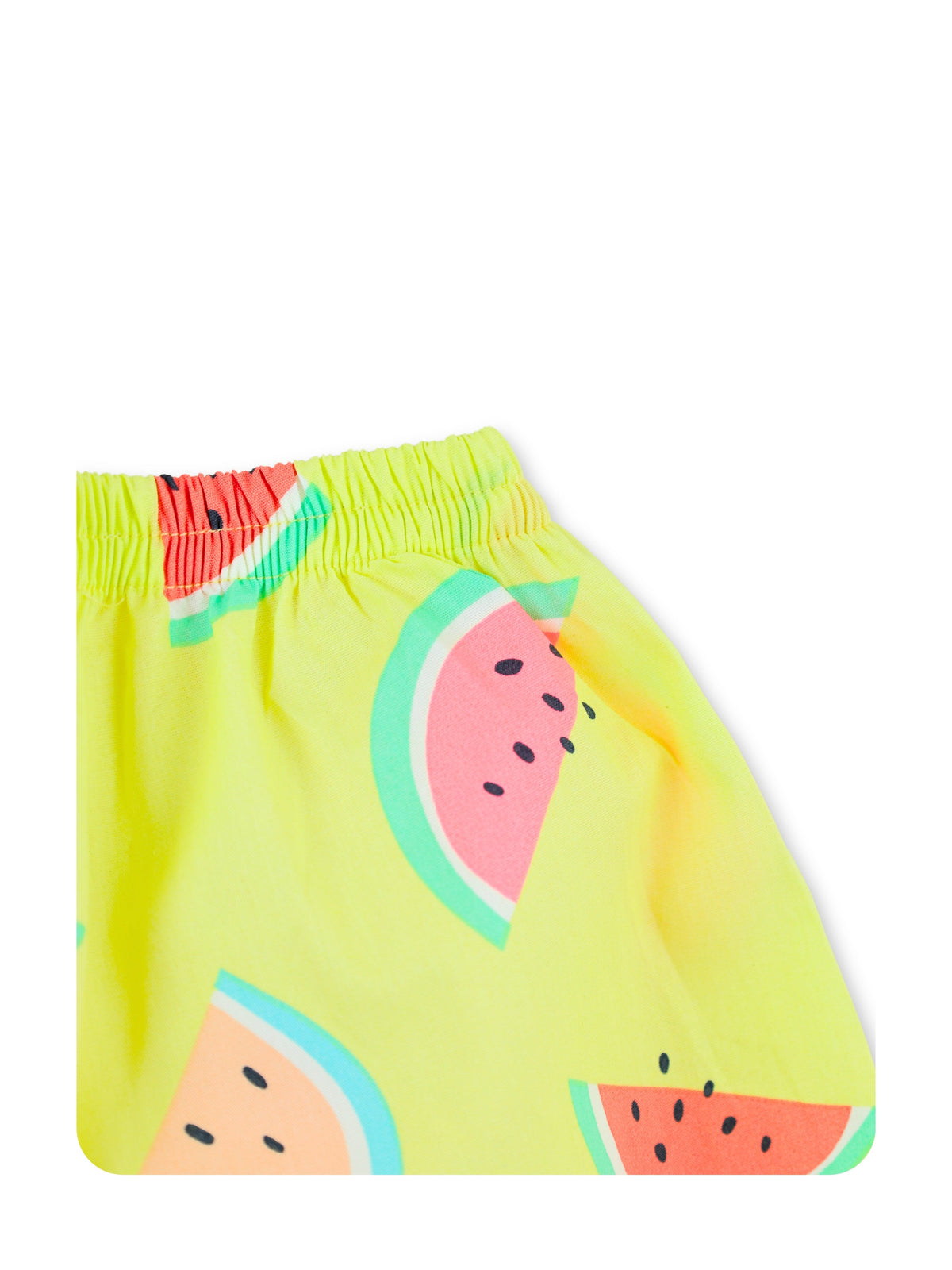 Enfance Cotton Woven Full Sleeves Watermelon Printed Night Suit - P.Green
