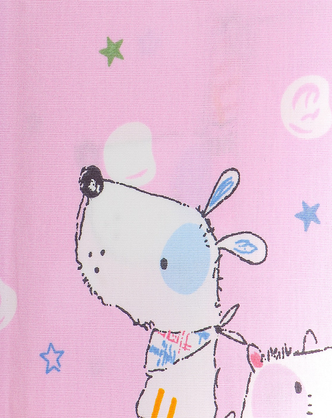 Enfance Dog Printed Half Sleeves Nightsuit - Pink