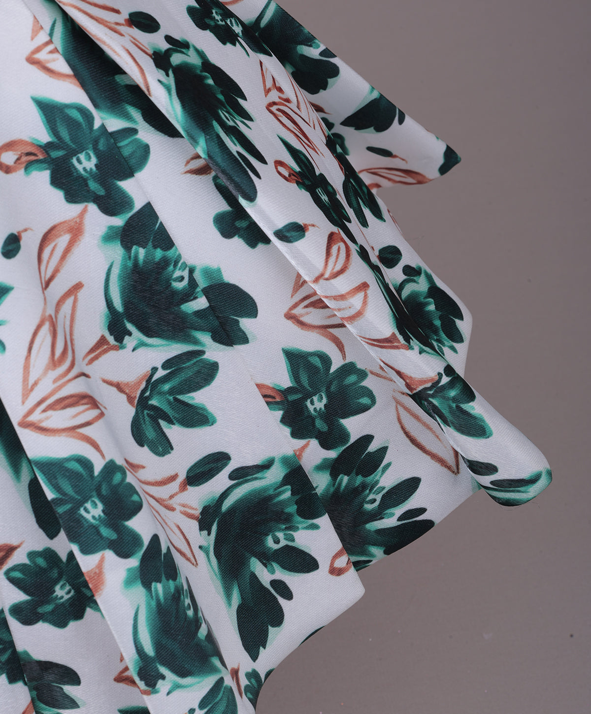 Enfance Balloon Sleeves Shimmered Synthetic Flared Dress - B.Green