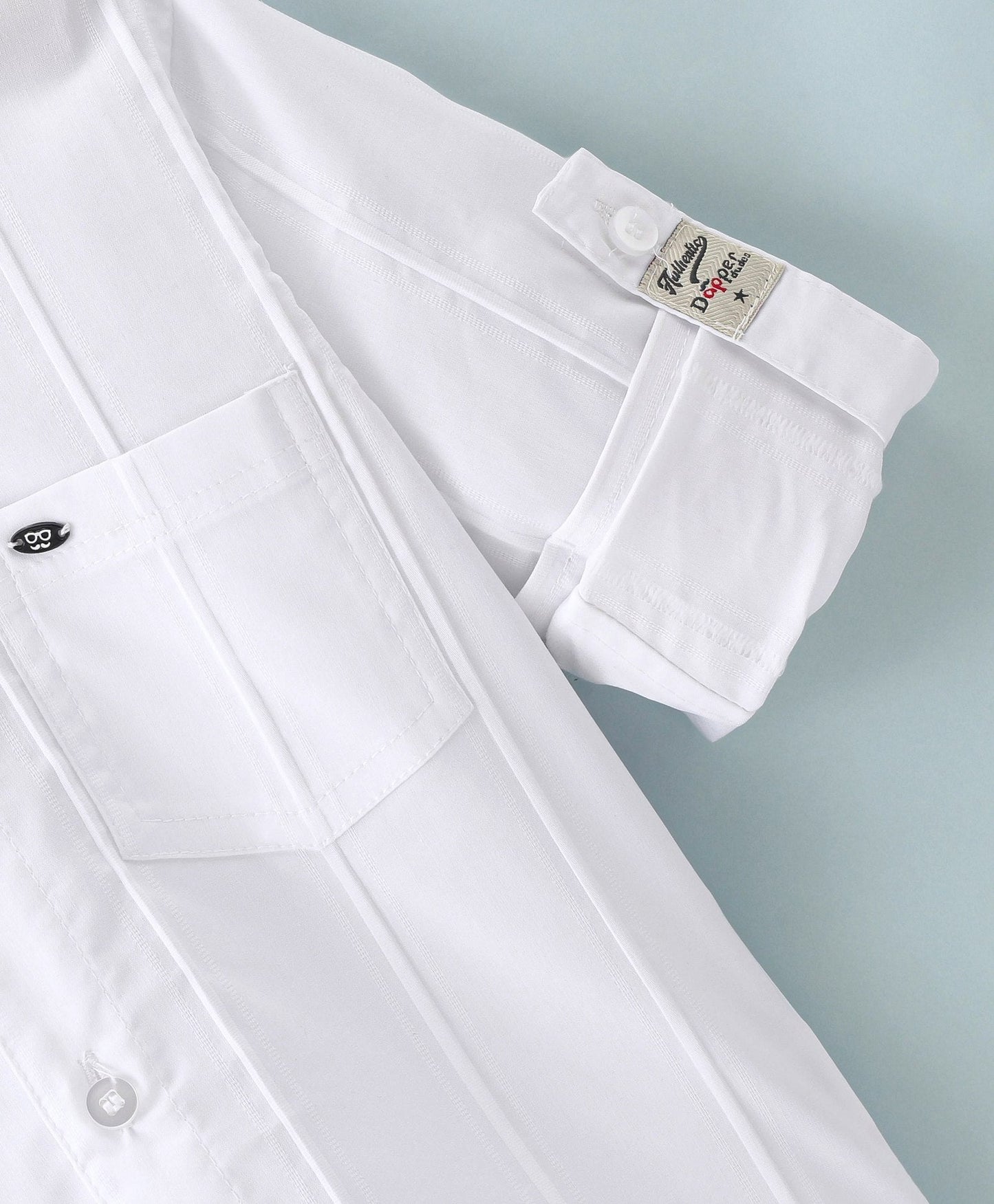 Dapper Dudes Full Sleeves Striped Shirt - White