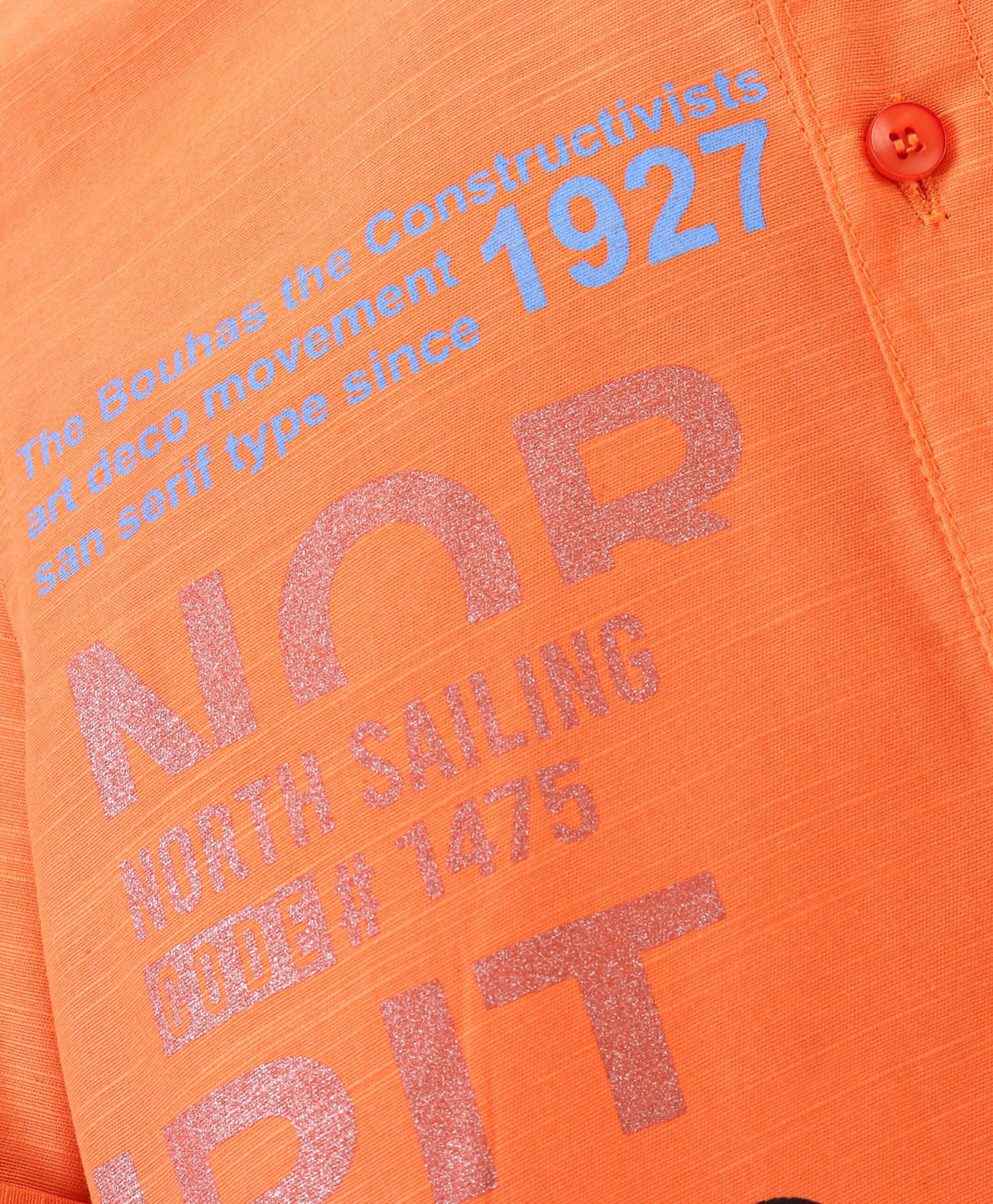 Dapper Dudes Full Sleeves Text Print Shirt - Orange