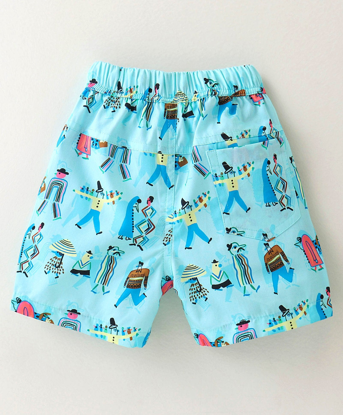Dapper Dudes Half Sleeves Printed Shirt With Shorts - Blue