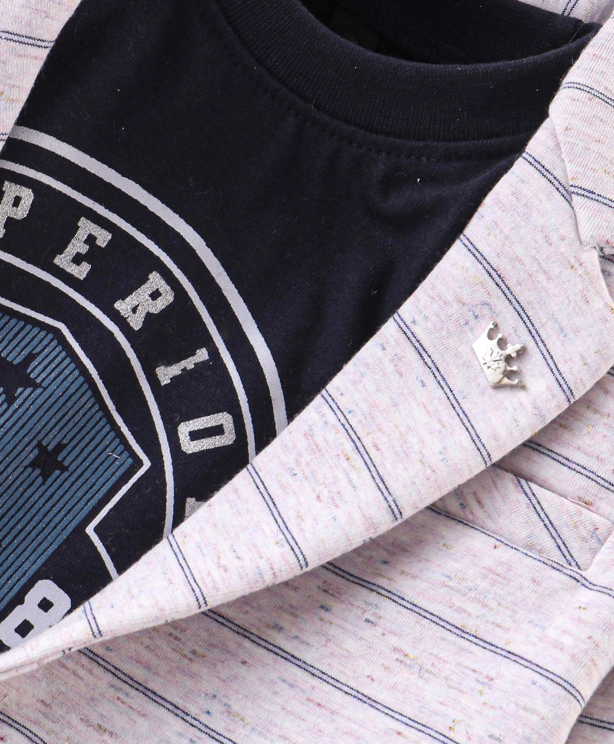 Dapper Dudes Full Sleeves Striped Blazer With Tee & Bottom - Offwhite