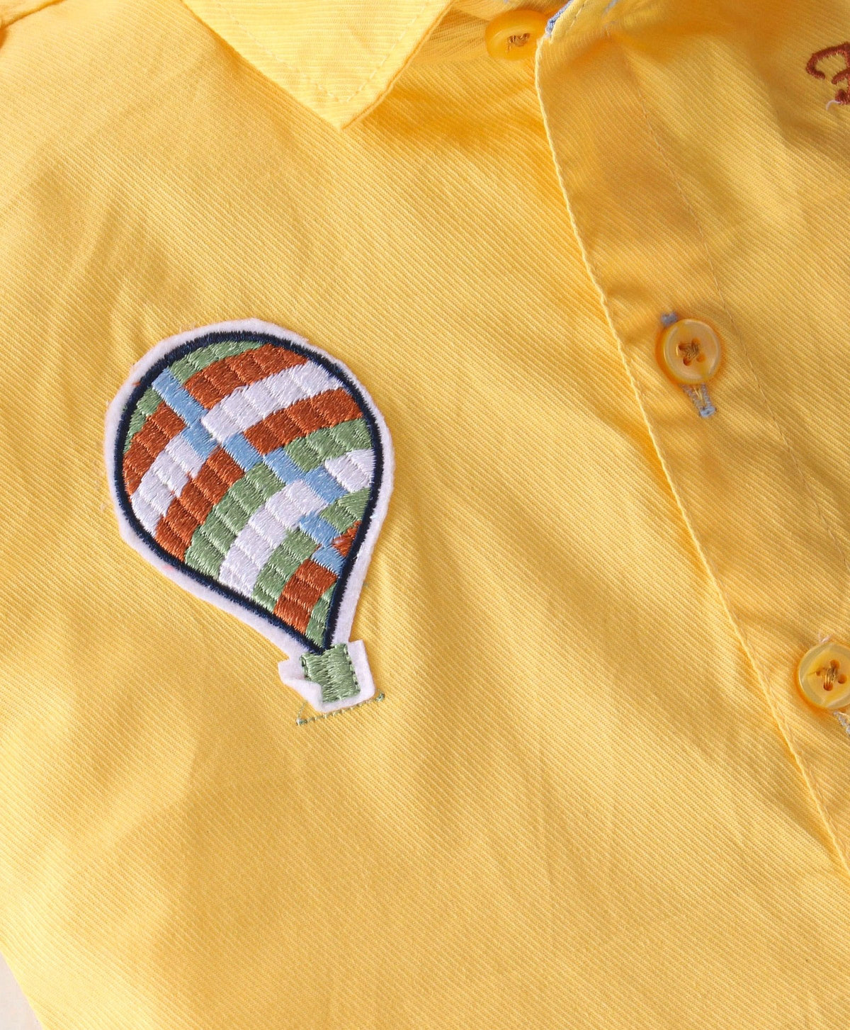 Dapper Dudes Half Sleeves Parachute Patch Shirt With  Shorts - Yellow