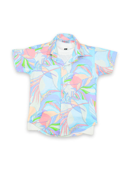 Dapper Dudes Half Sleeves Abstract Printed Shirt With Printed Tee - Pink