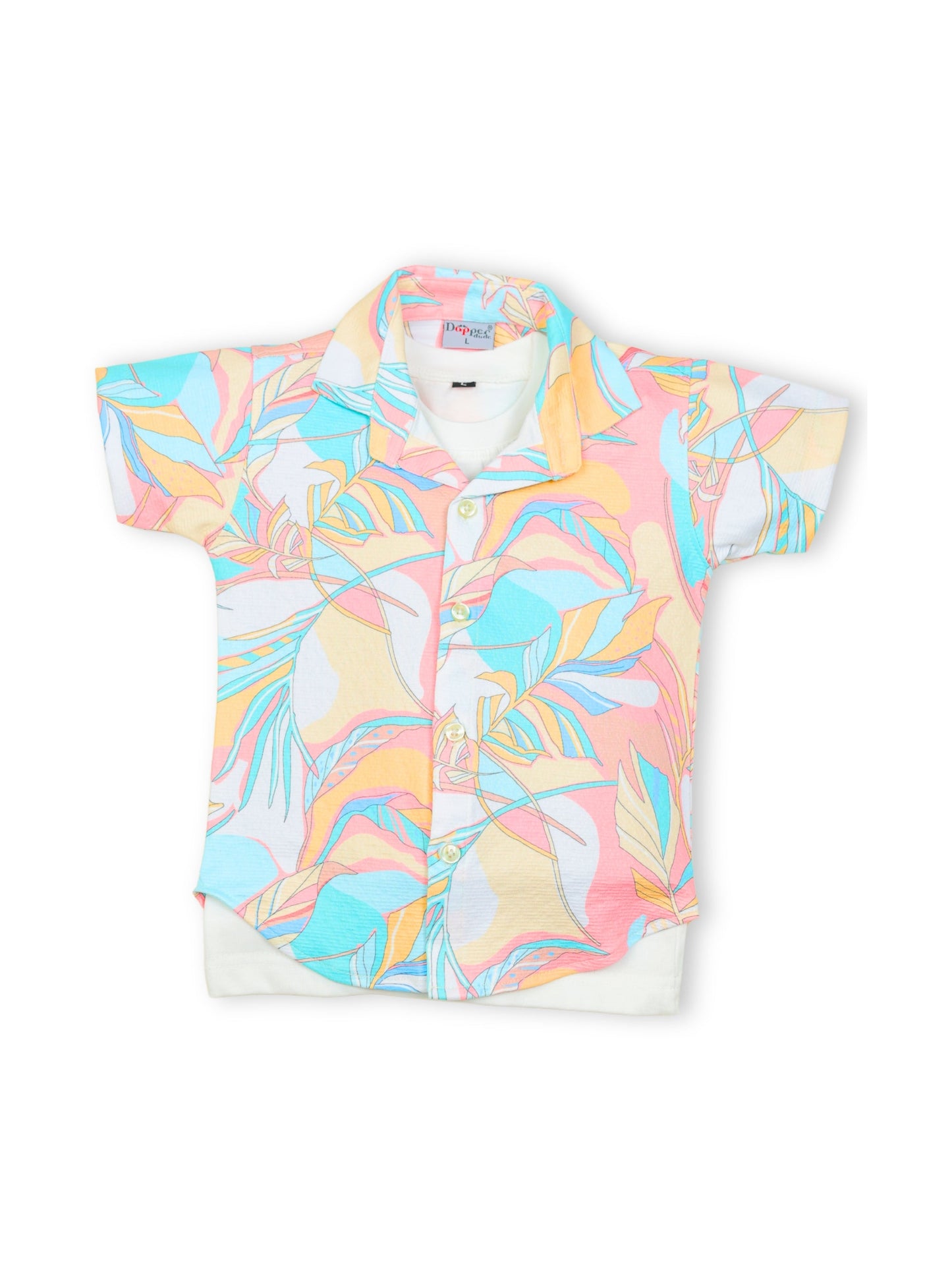 Dapper Dudes Half Sleeves Abstract Printed Shirt With Printed Tee - Yellow