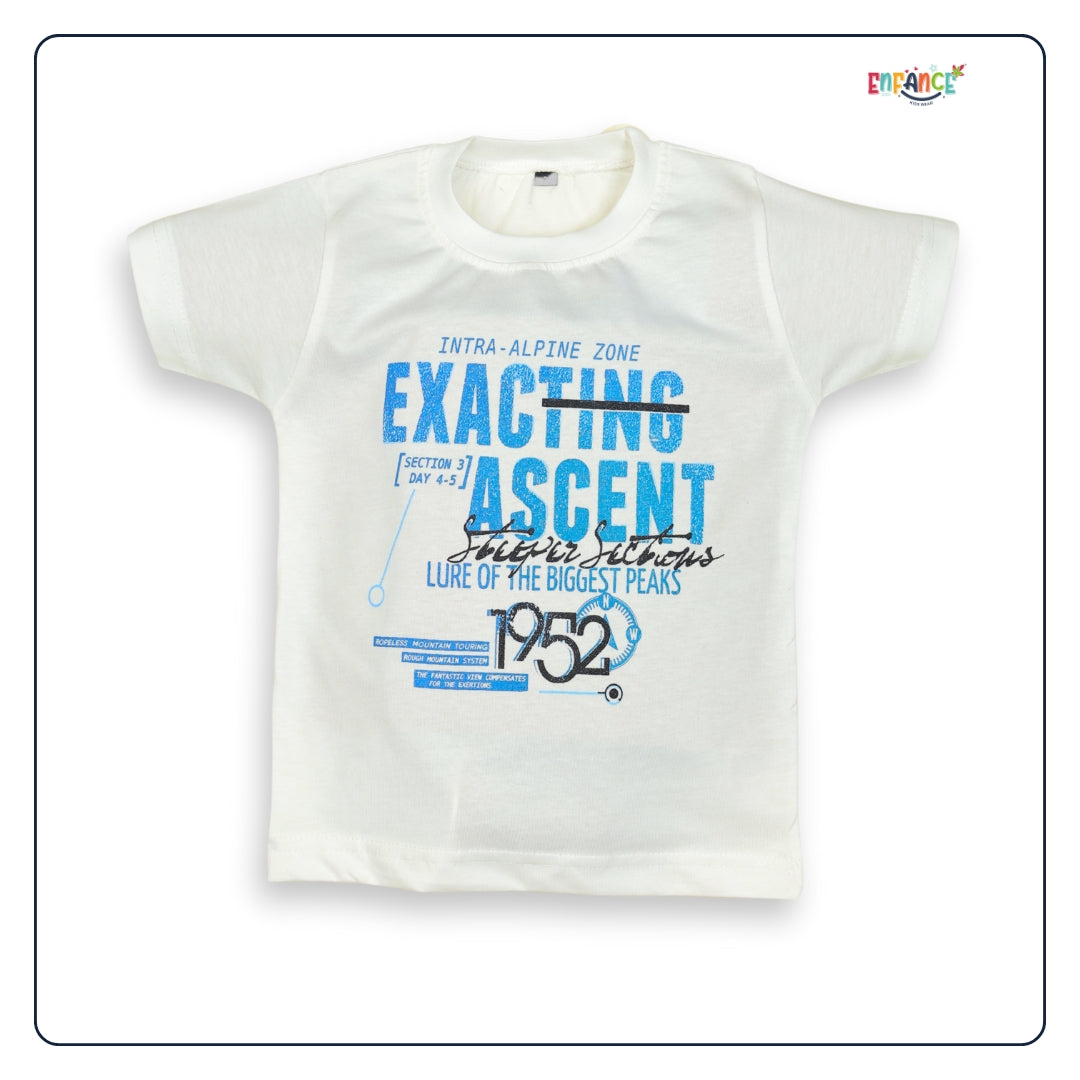 Dapper Dudes Half Sleeves Allover Alphabet Printed Shirt With Coordinating Shorts & Tee - Blue