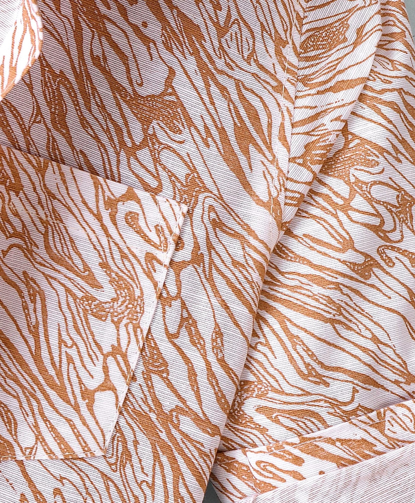 Dapper Dudes Full Sleeves All Over Printed Shirt With Attached Tee - Orange