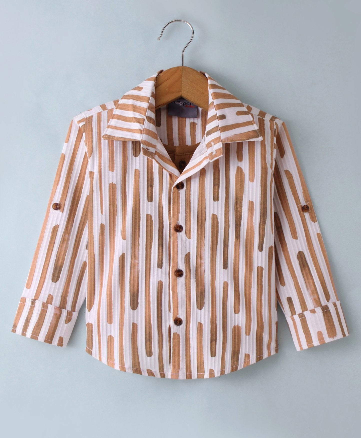 Dapper Dudes Full Sleeves Printed Shirt With Attached Tee - Mustard