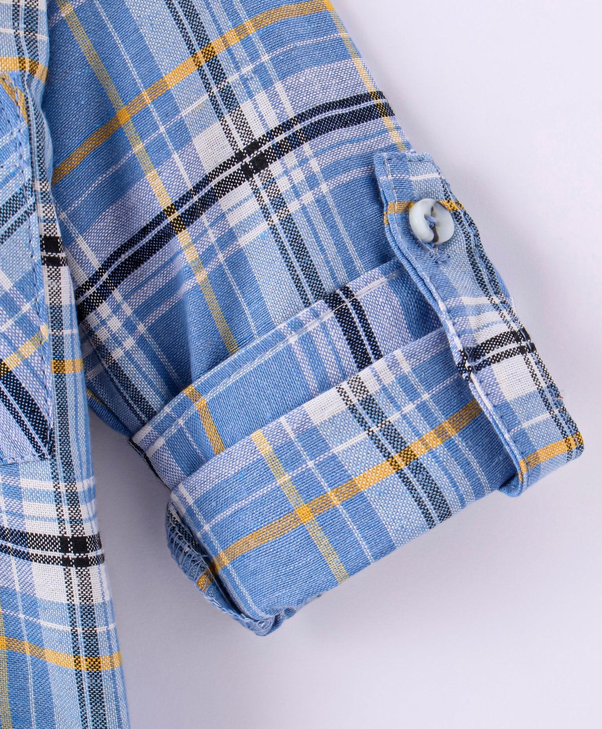 Dapper Dudes Full Sleeves Checked Shirt With Attached Tee - Blue