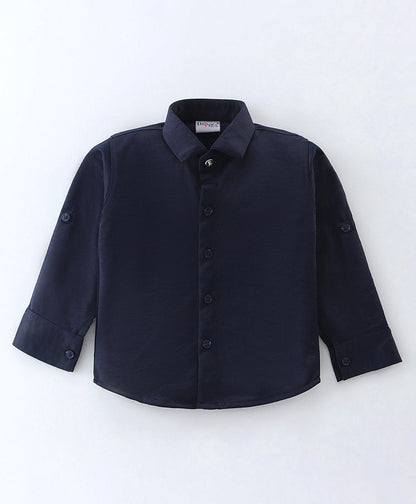 Dapper Dudes Full Sleeves Shirt With Striped Waistcoat , Bow , Cap & Bottom - Blue