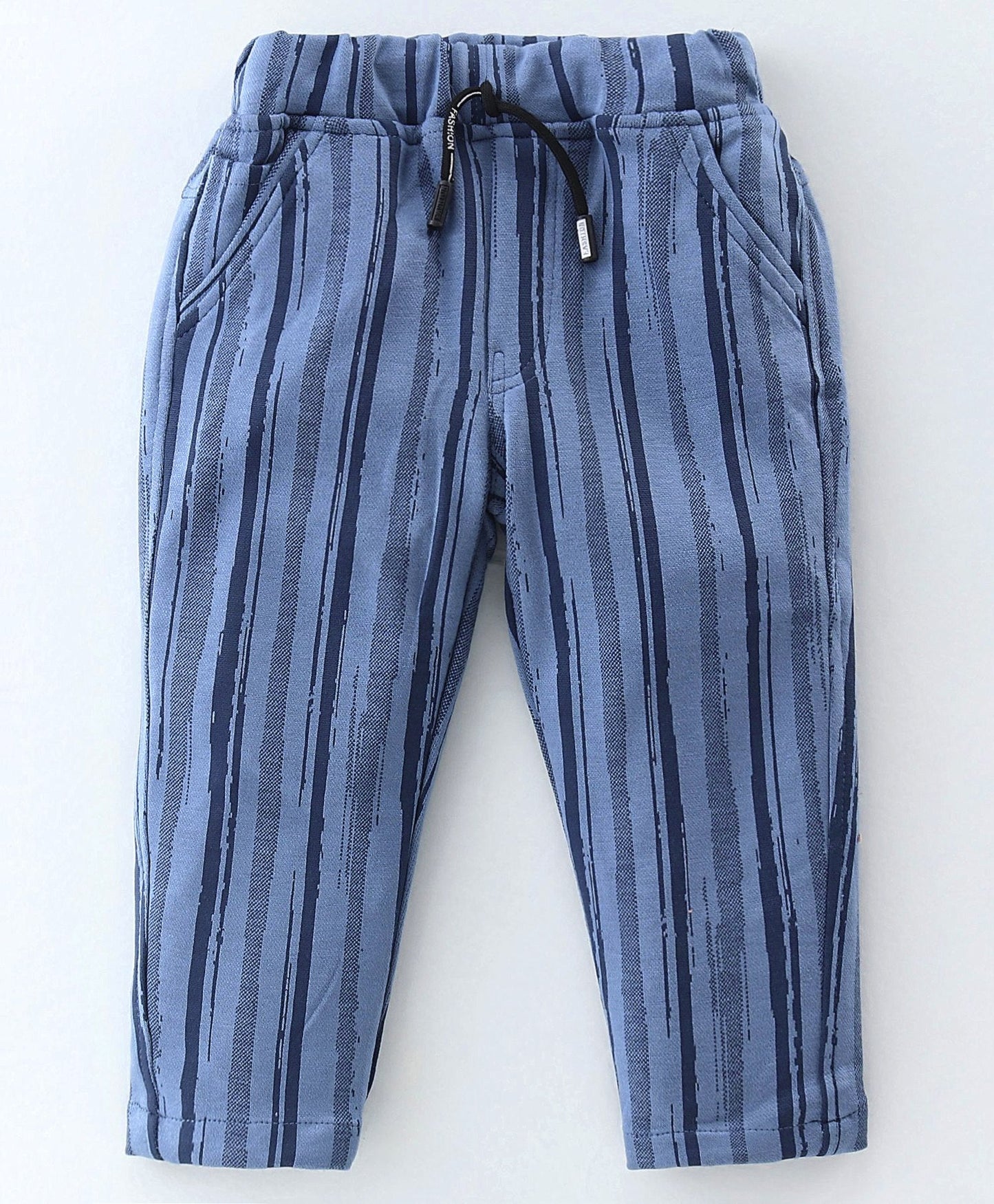 Dapper Dudes Full Sleeves Shirt With Striped Waistcoat , Bow , Cap & Bottom - Blue