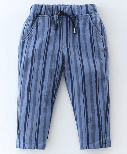 Dapper Dudes Full Sleeves Shirt With Striped Waistcoat , Bow , Cap & Bottom - Blue