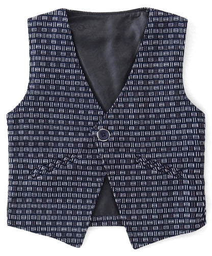Dapper Dudes Full Sleeves Shirt With Waistcoat, Bow ,Cap & Bottom - Orange