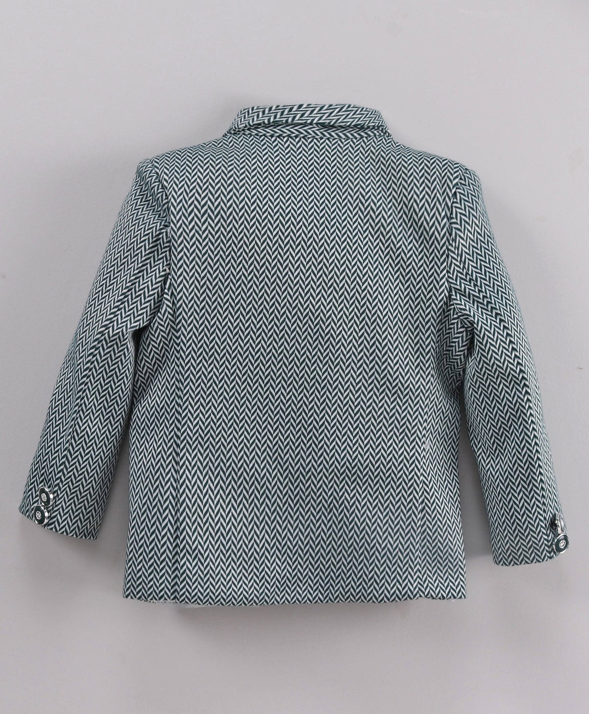 Dapper Dudes Full Sleeves Striped Designed Blazer With D Alfhabet Printed Tee - D.Green