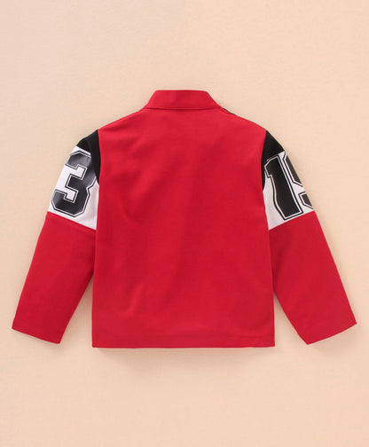 Dapper Dudes Full Sleeves Abstract Print Jacket With Tee - Red