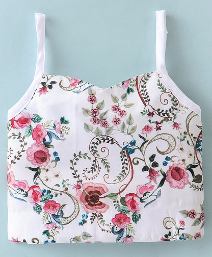 Enfance Sleeveless Top With Pant And Jacket-White