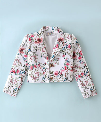 Enfance Sleeveless Top With Pant And Jacket-White