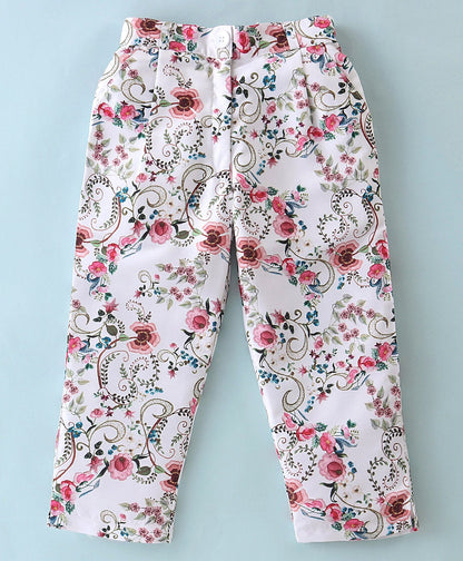 Enfance Sleeveless Top With Pant And Jacket-White