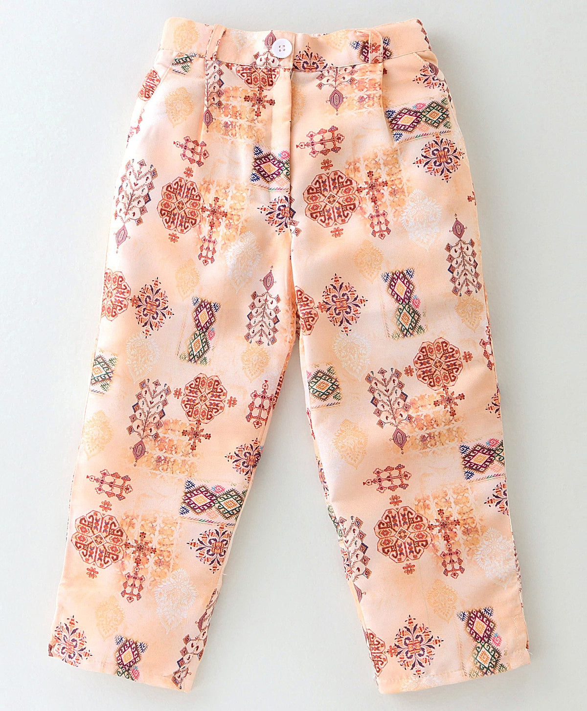 Enfance Sleeveless Top With Pant And Jacket-Orange