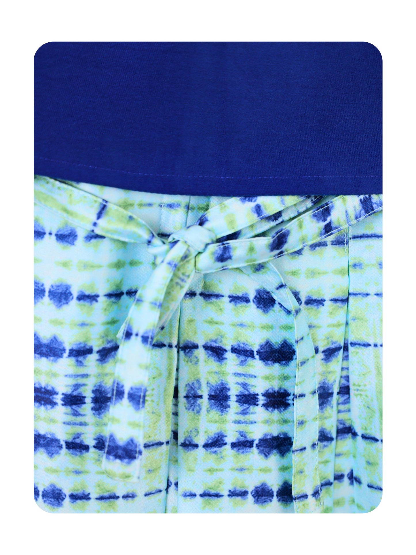 Enfance Striped Printed Dress With Three Fourth Sleeves Polka Dot Jacket - Royal Blue