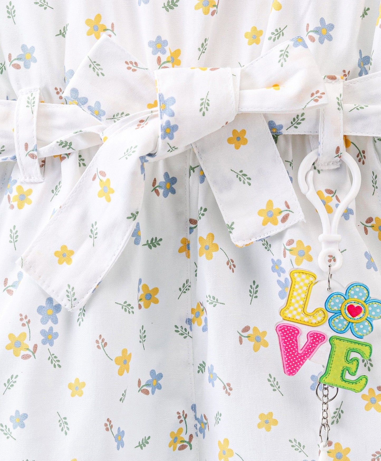 Enfance One Shoulder Floral Print Jumpsuit-Lemon