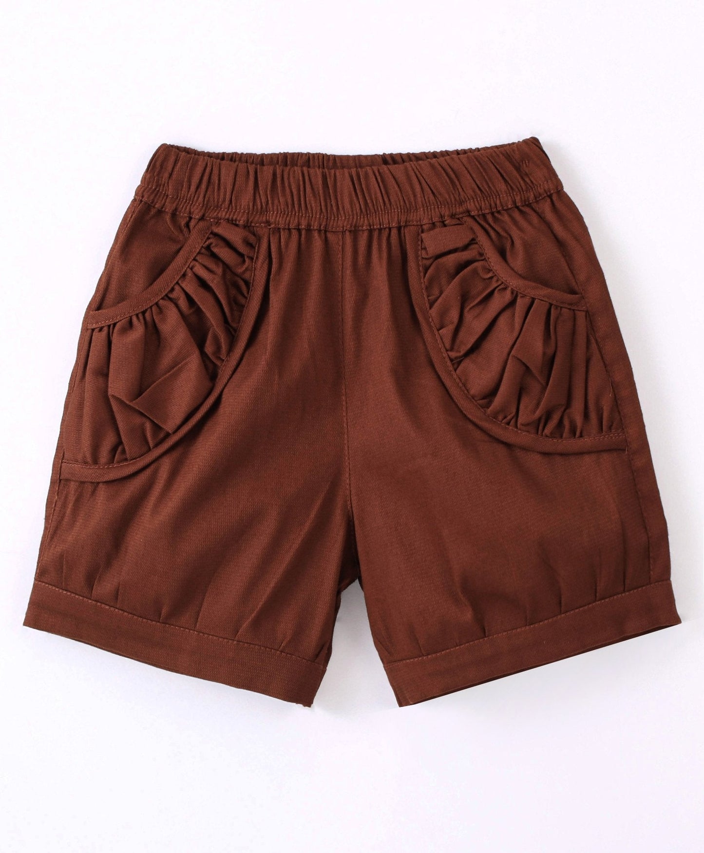 Enfance Sleeveless Floral Print Top With Shorts-Brown