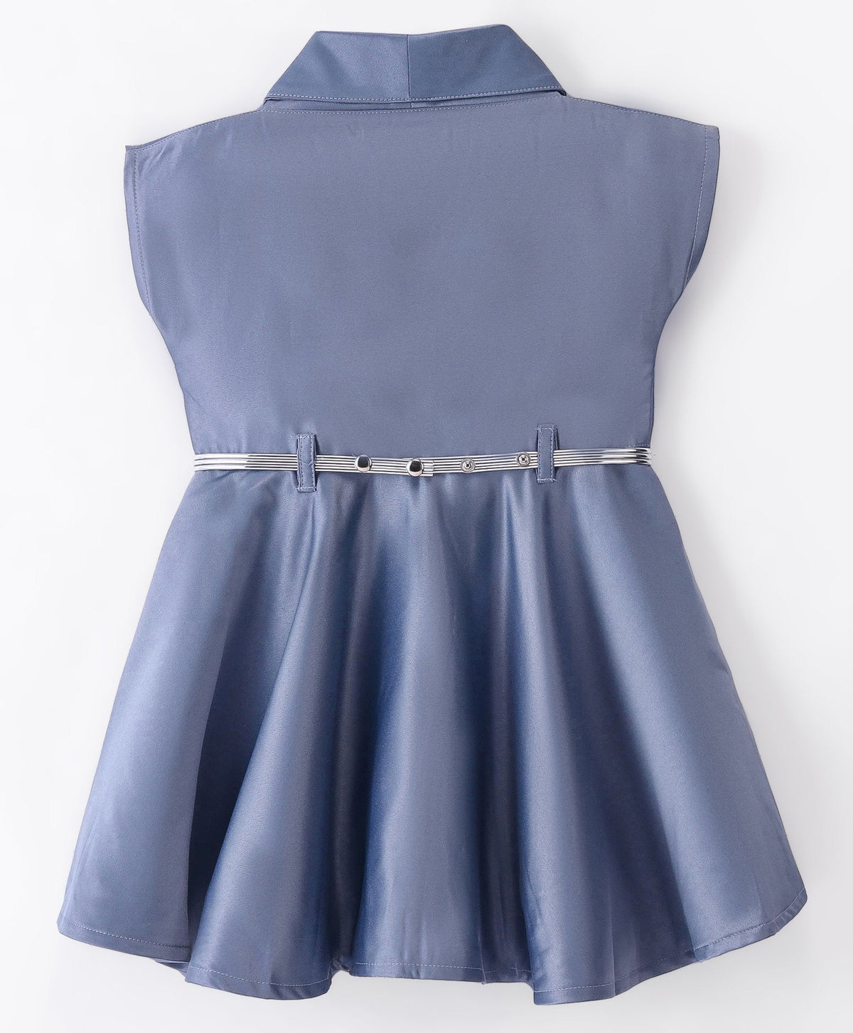 Enfance Core Half Sleeves Solid Dress -Grey