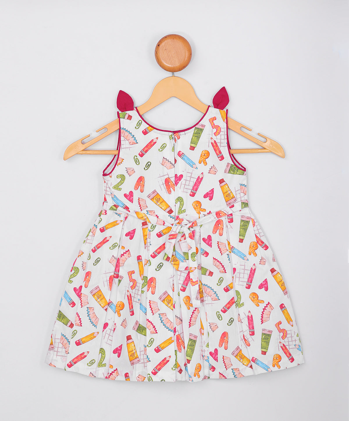 Enfance Sleveelees Pencil Printed Dress Casual Dress -D.Pink