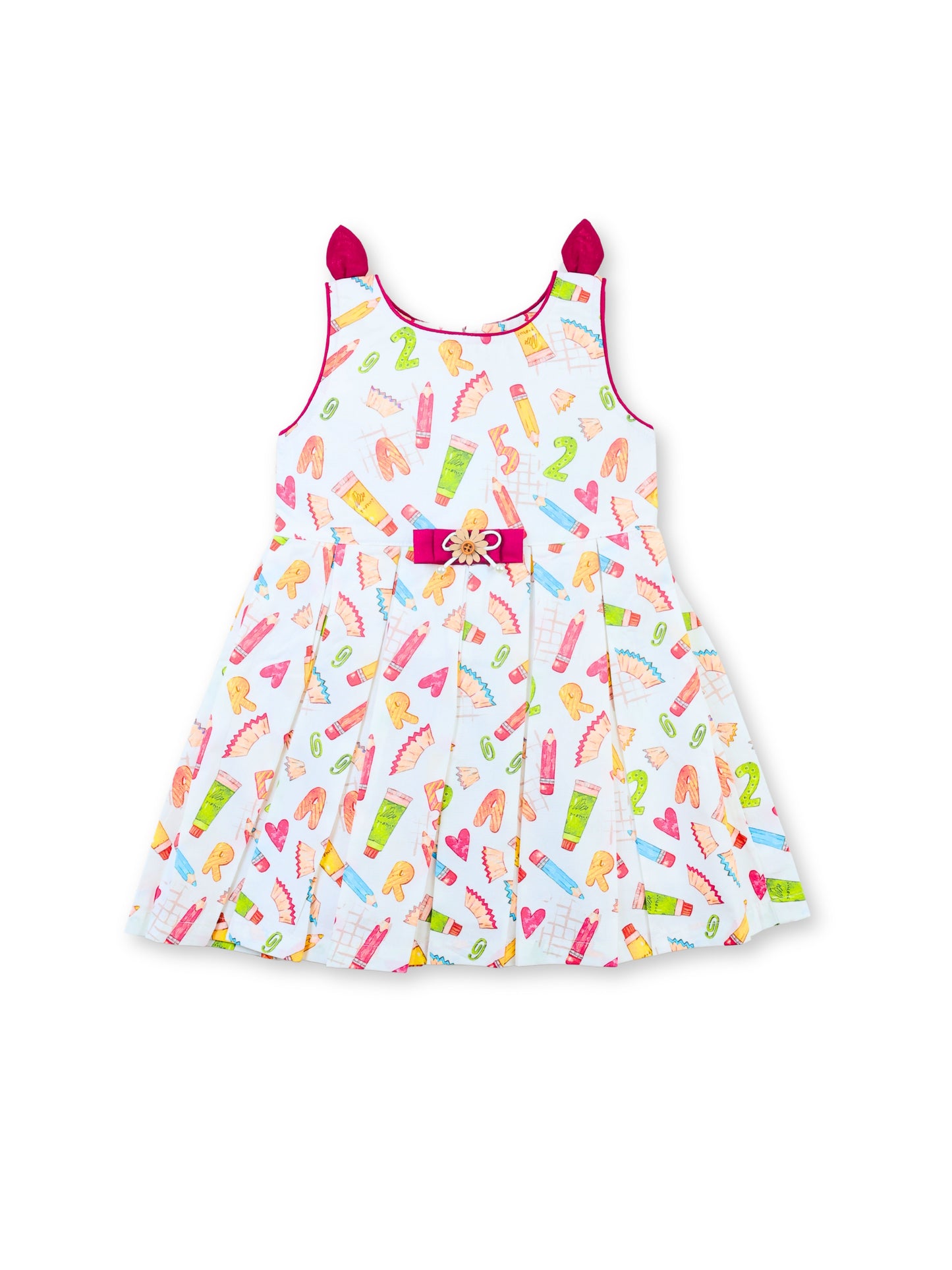 Enfance Sleveelees Pencil Printed Dress Casual Dress -Red