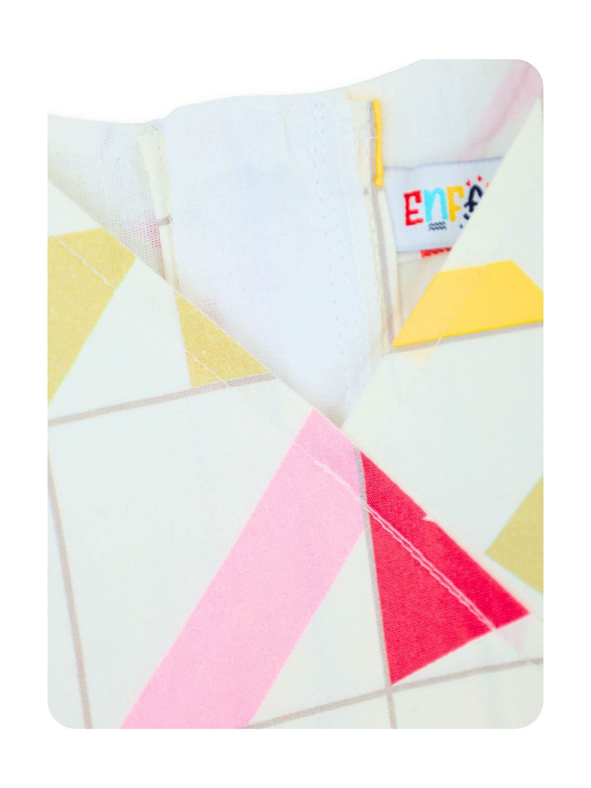 Enfance Sleeveless Pleated & Geometric Printed Dress - Pink