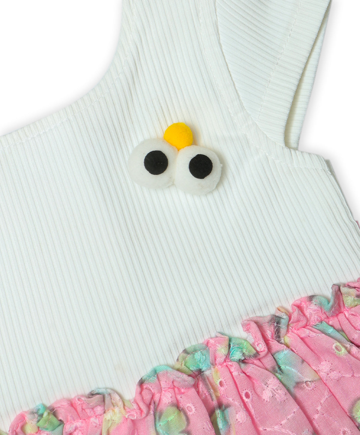 Enfance Sleeveless Butterfly Printed Casual Dress-Peach