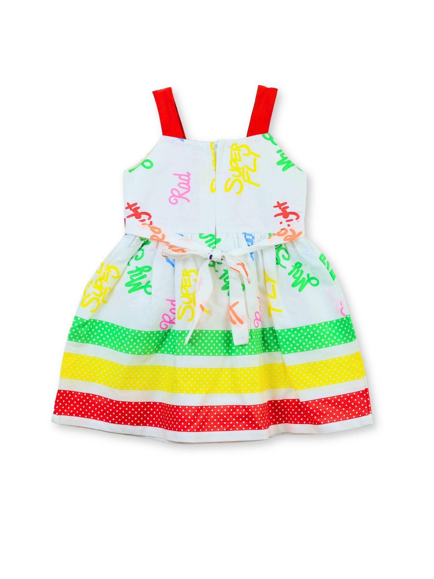 Enfance Sleeveless Floral Applique & Printed Dress - Red