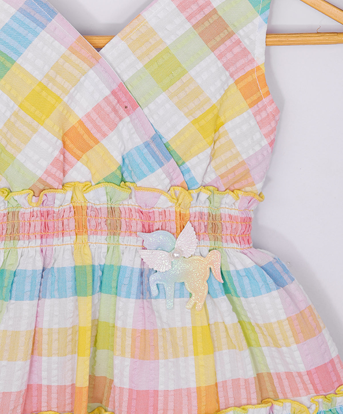 Enfance Sleveelees Multi Color Strip Printed Casual Dress -Multi