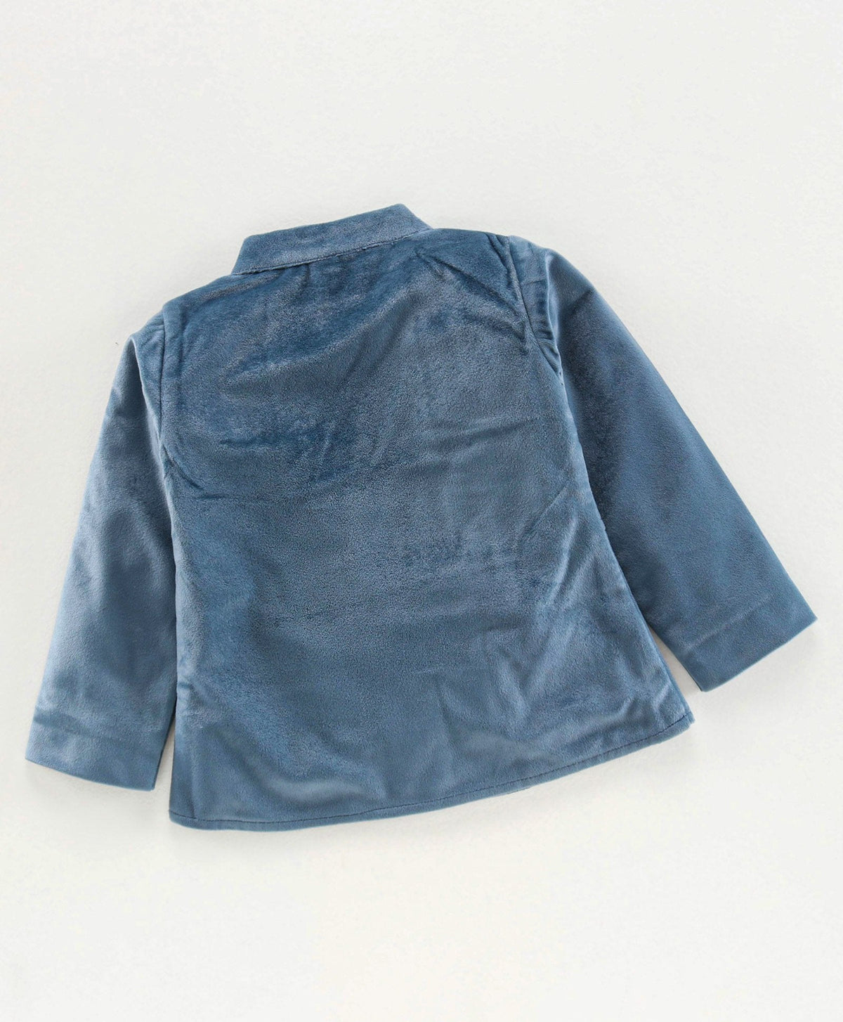 Enfance Full Sleeves Solid Winter Jacket -Blue