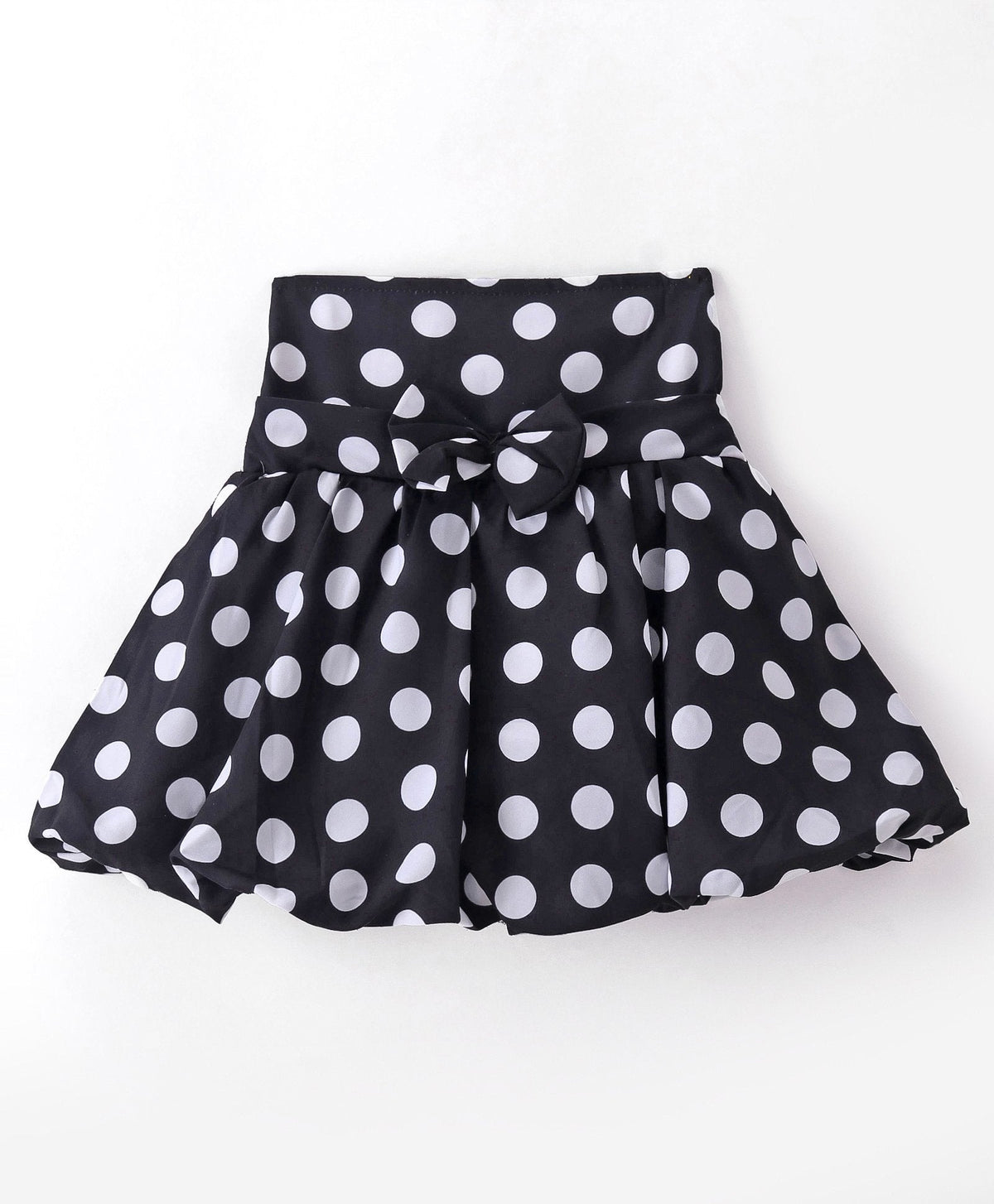 Enfance Core Bell Sleeves Top With Printed Skirt-Peach