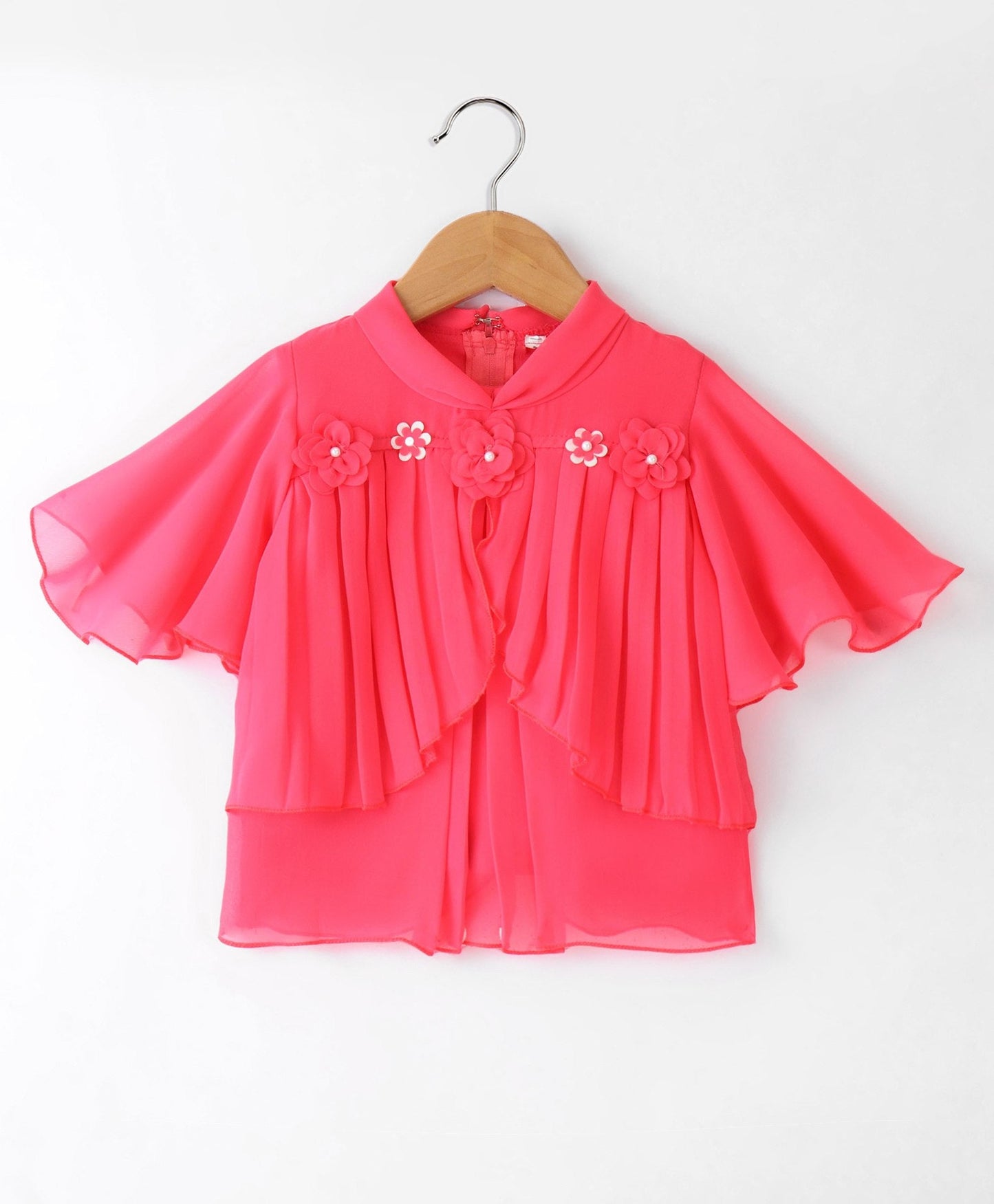 Enfance Core Bell Sleeves Top With Printed Skirt-Gajari