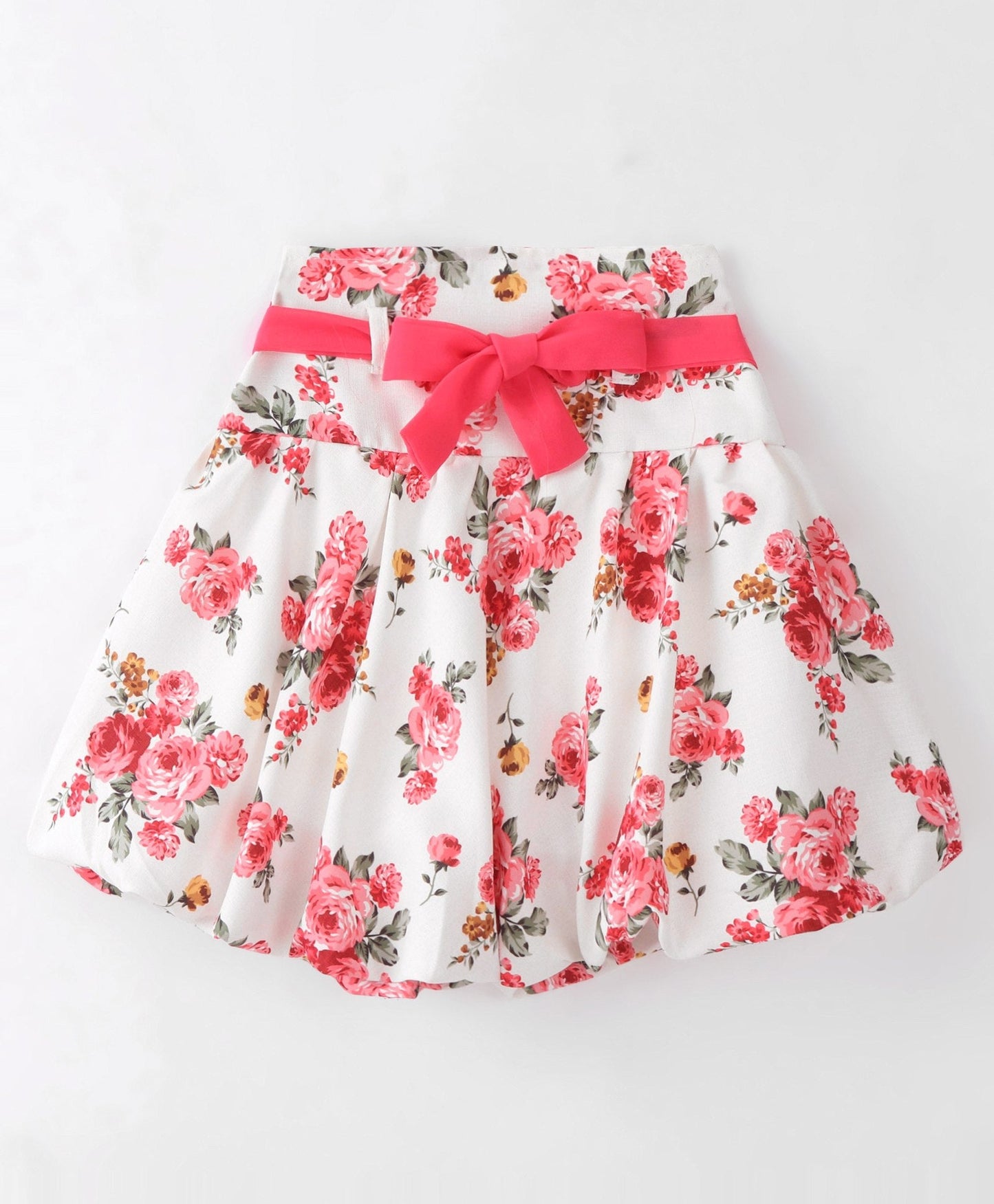 Enfance Core Bell Sleeves Top With Printed Skirt-Gajari
