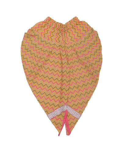 Enfance Cambric Three Fourth Sleeves Kurti Palazzo and Dupatta Set Floral Paisley Print - Pink