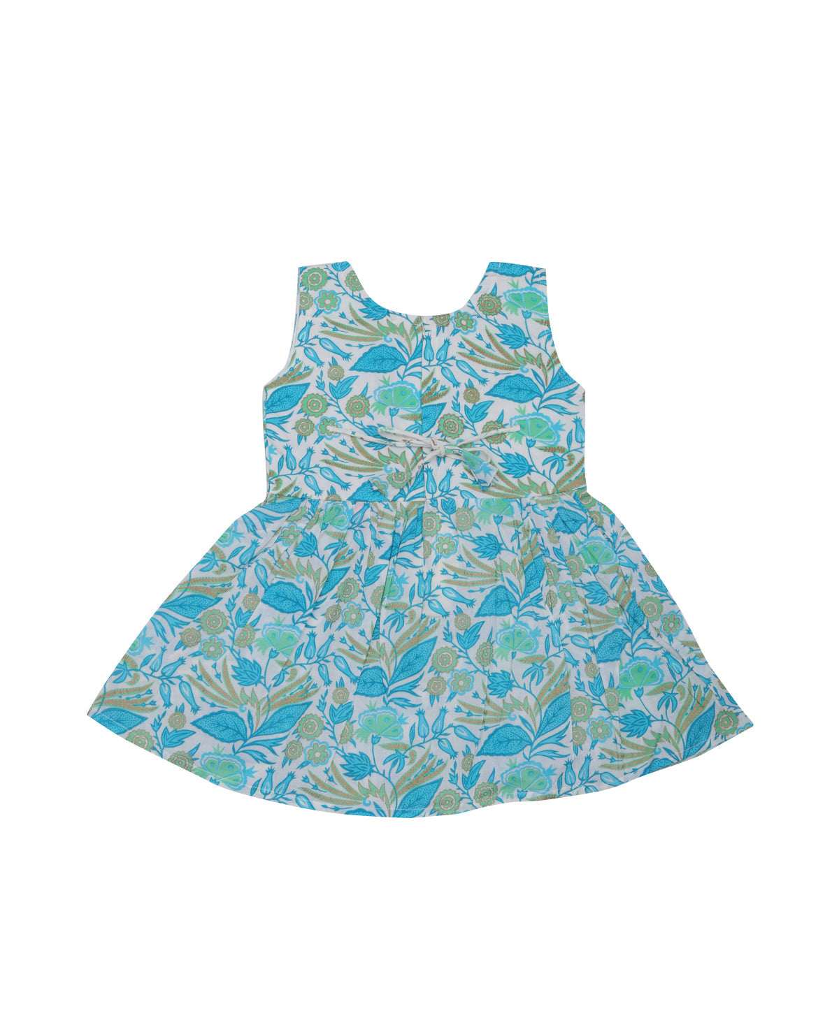 Enfance Three Fourth Sleeves Floral Printed & Gota Lace Embellished Coordinating Kurta & Pant Set - S.Blue