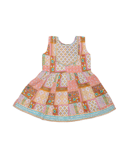 Enfance Three Fourth Sleeves Bandhej Printed Kurta And Sharara -S.Green