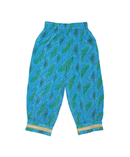 Enfance Three Fourth Sleeves Polka Dots With Embroidery Lace Embellished Kurta & Sharara Set - Blue