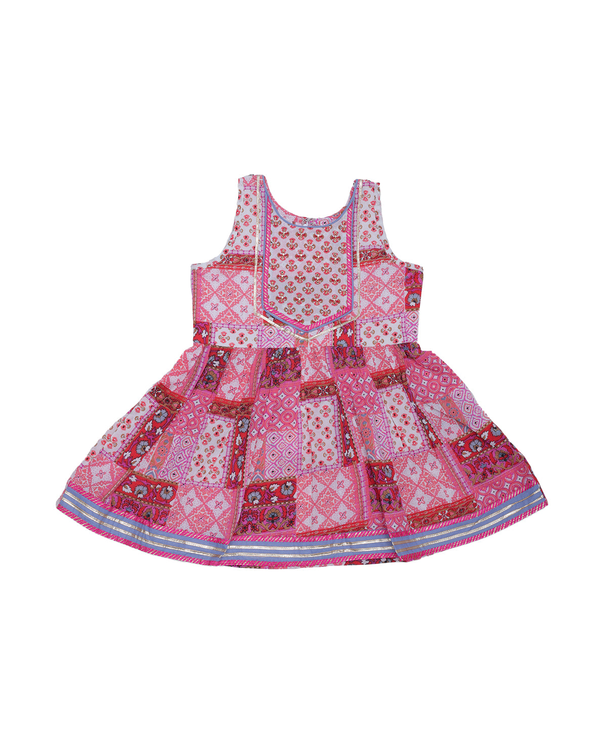 Enfance Three Fourth Sleeves Bandhej Printed Kurta And Sharara -Pink