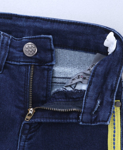 Enfance Full Length Star Patch Jeans -D.Blue