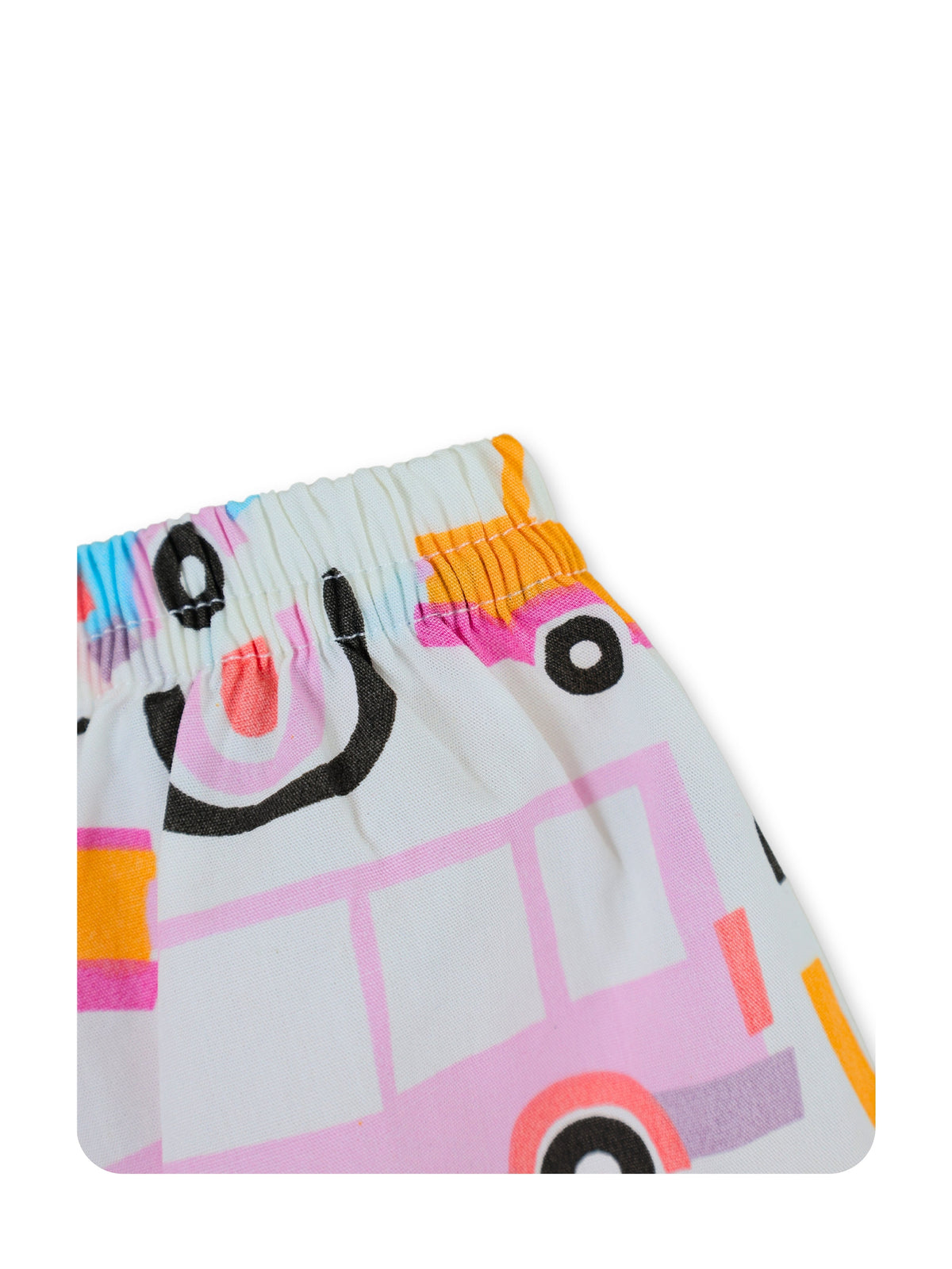 Enfance Cotton Woven Full Sleeves Car & Rainbow Printed Night Suit - Pink