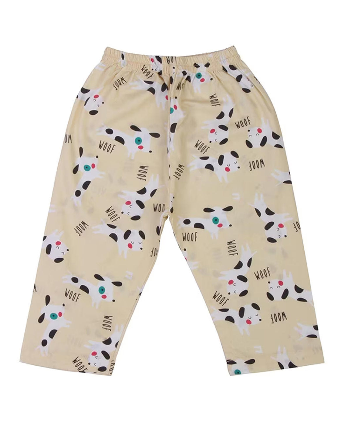 Enfance  Dog Printed Full Sleeves Nightsuit - Lemon