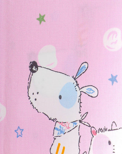Enfance Dog Printed Half Sleeves Nightsuit - Pink